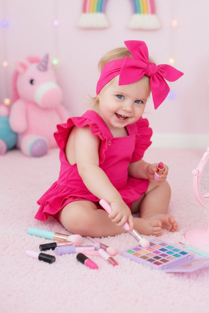Bezaubernde Baby Salopette - rosa - mit Haarband