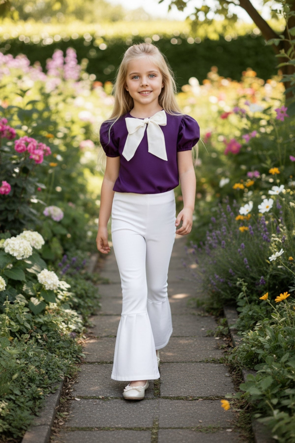 Set Lilyum - Bestehend aus Hose und Shirt mit weißer Schleife